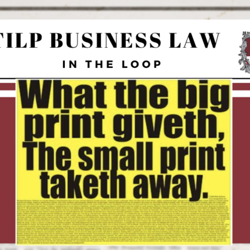 Can one business sue another for making statements about the law in a contract?